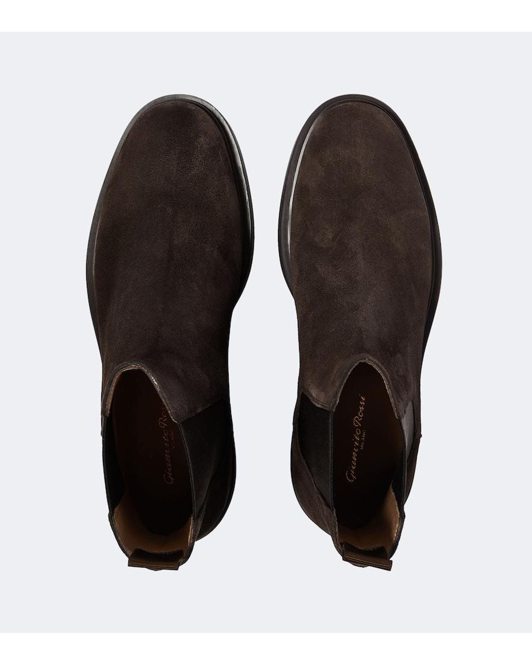 Gianvito Rossi Black Douglas Suede Chelsea Boots for men
