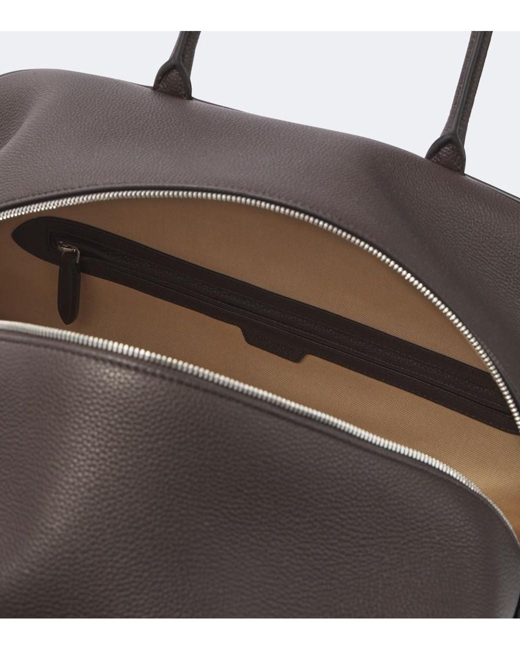The Row Black Marco Leather Duffel Bag for men
