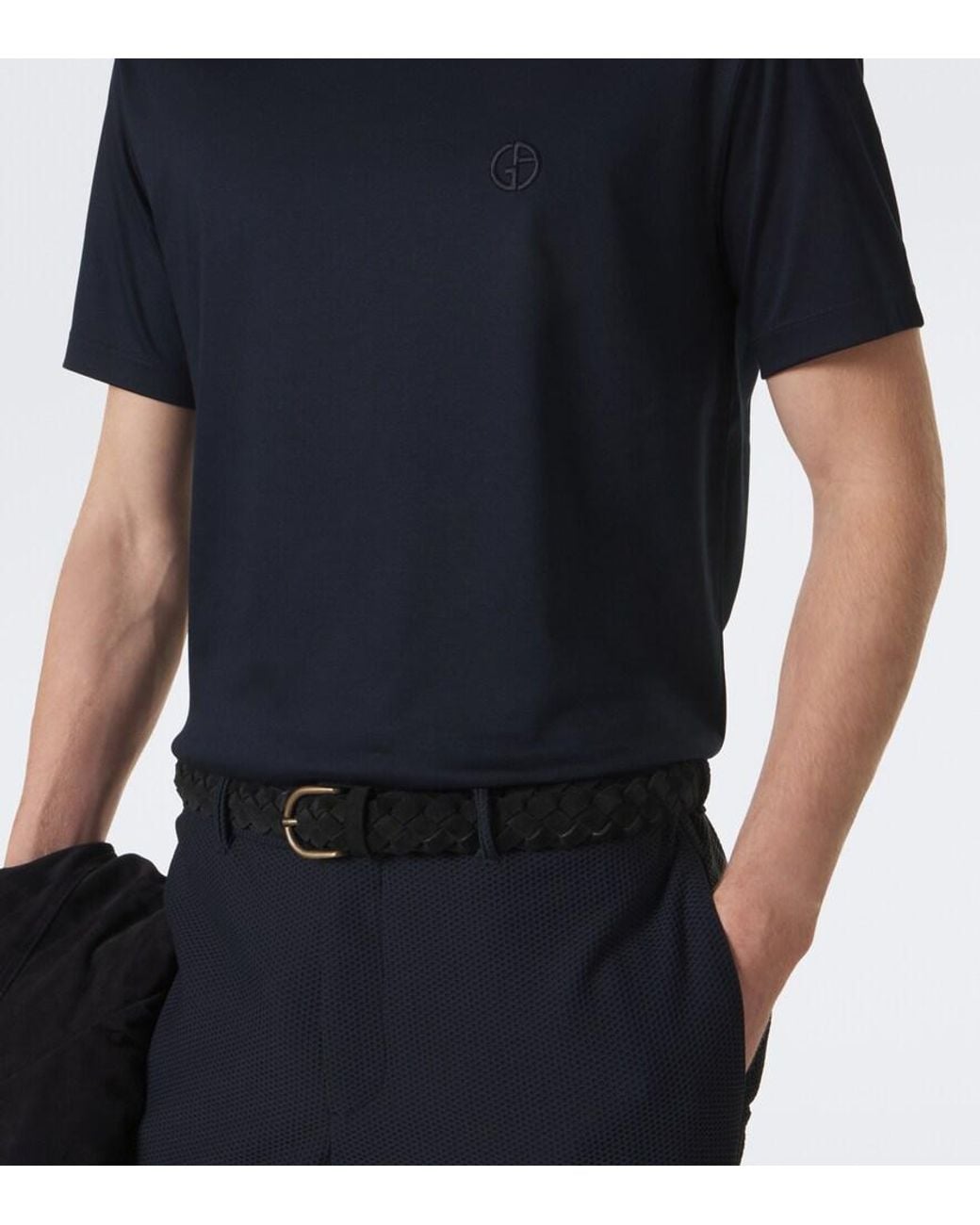 Giorgio Armani Blue Cotton Jersey T-Shirt for men