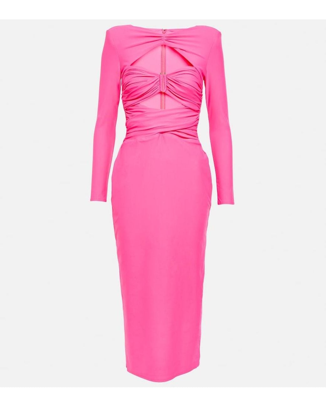 Self-Portrait Pink Mini Dress With Cutouts