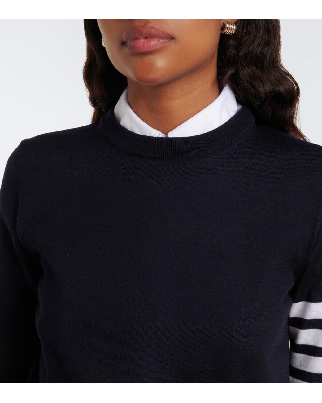Thom Browne Black 4-Bar Wool Sweater