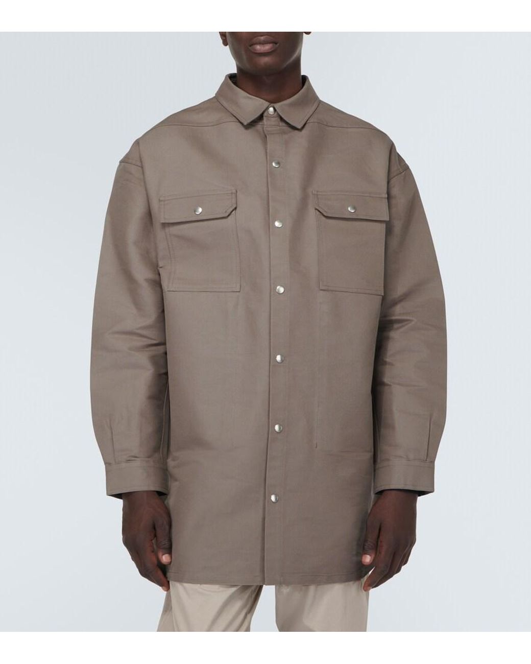 Rick Owens Brown Denim Overshirt for men