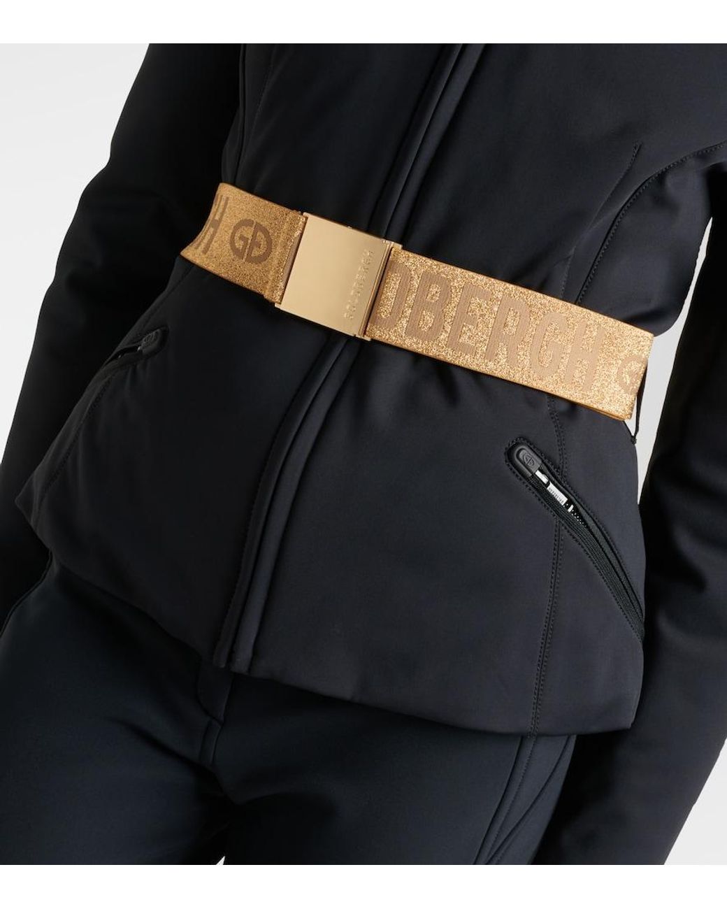 Goldbergh Black Hida Faux Fur-Trimmed Ski Jacket