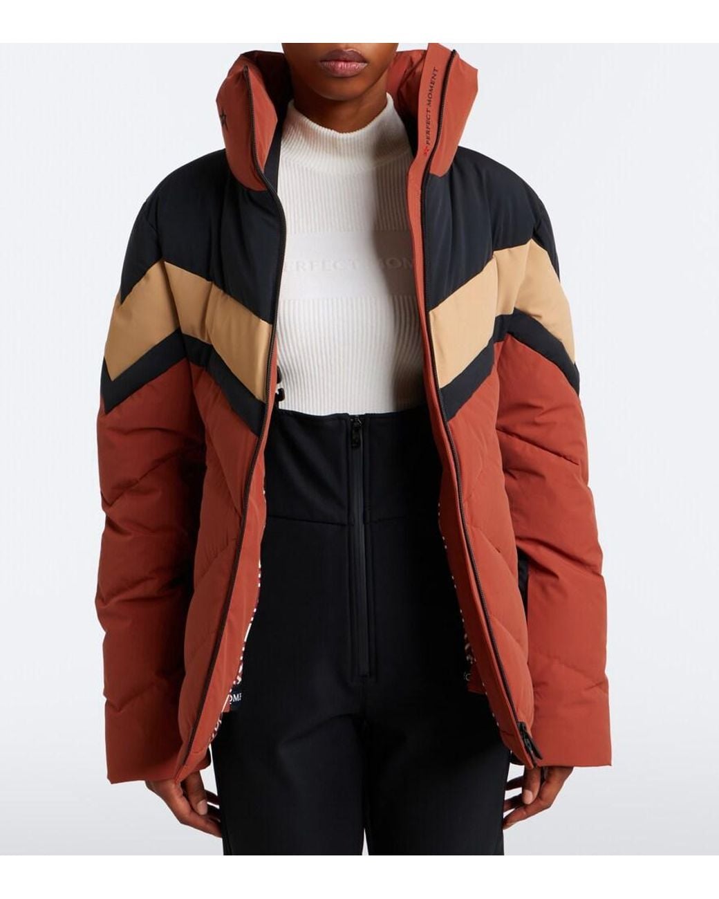 Perfect Moment Red Jg Belted Down Ski Jacket