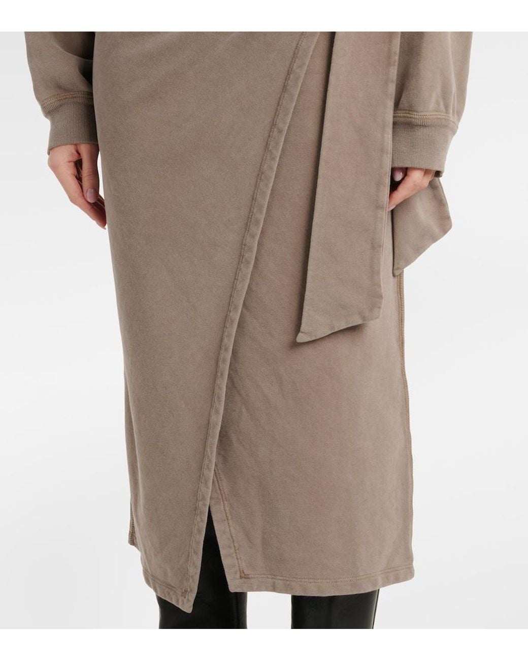 Isabel Marant Natural Sandrina Draped Cotton Midi Dress
