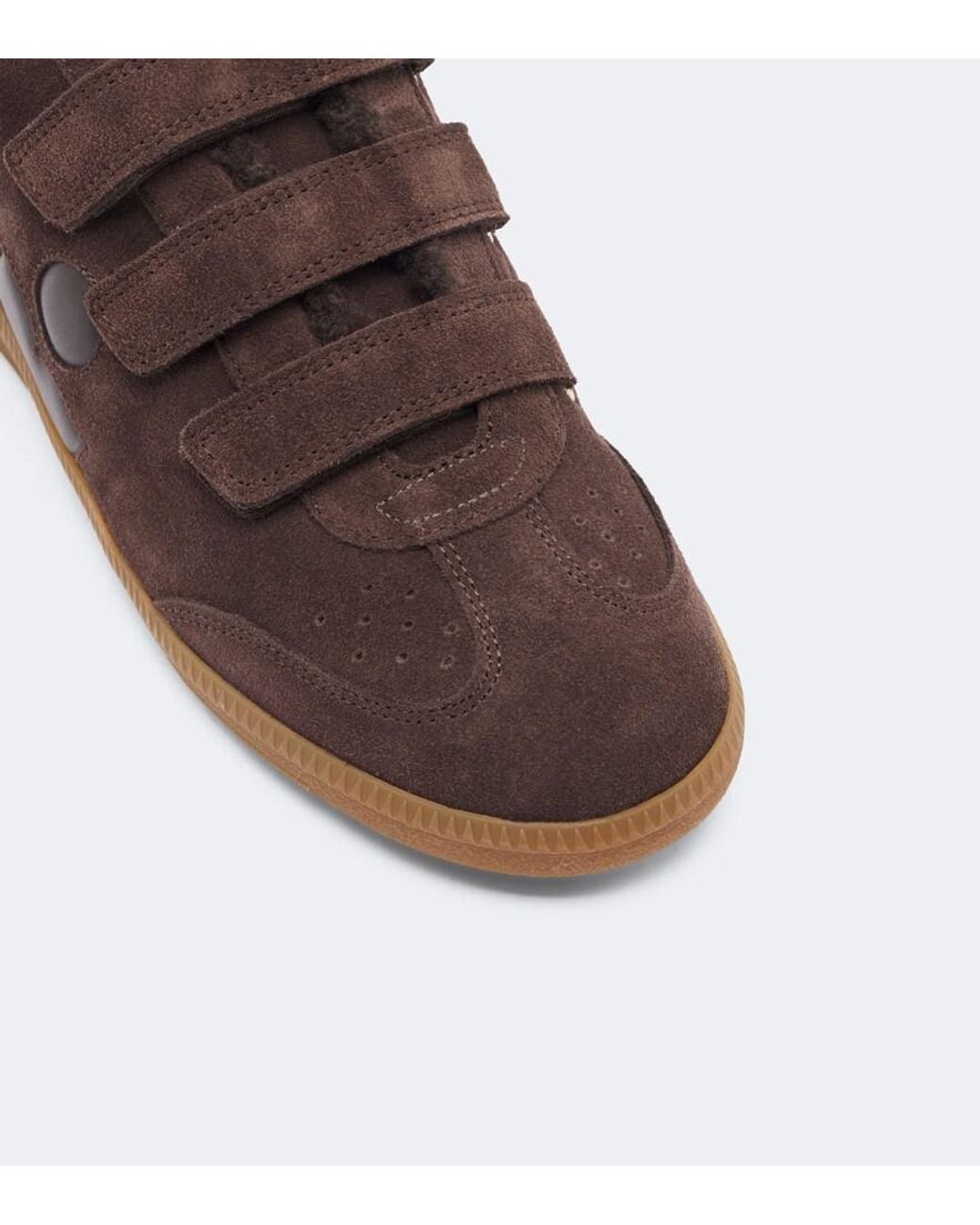 Isabel Marant Brown Beth Shearling-Lined Suede Sneakers
