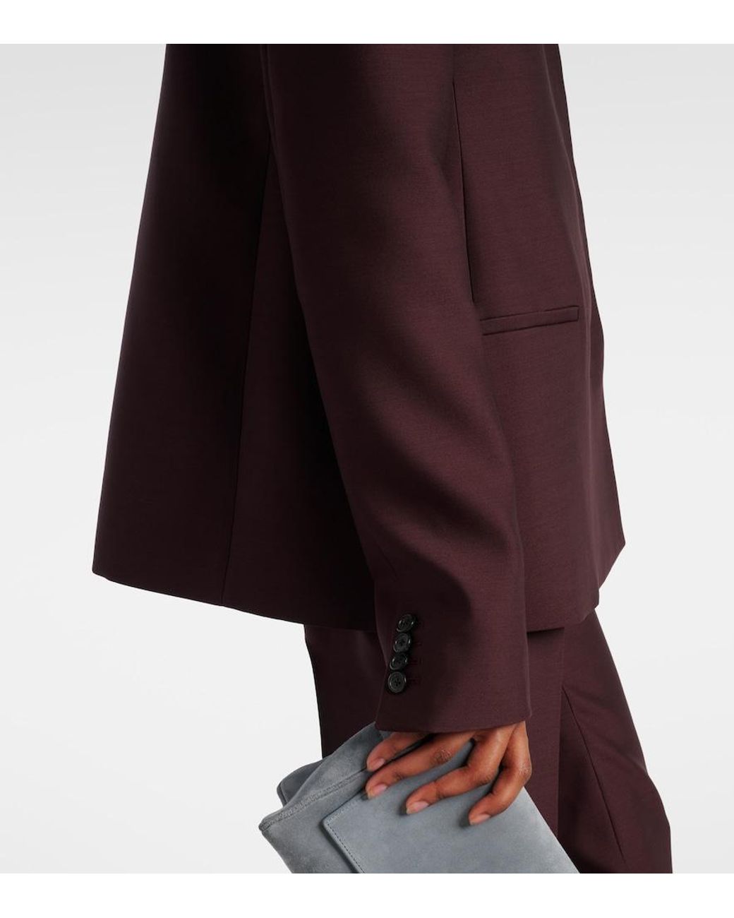 Khaite Purple Silvannah Wool And Silk Blazer