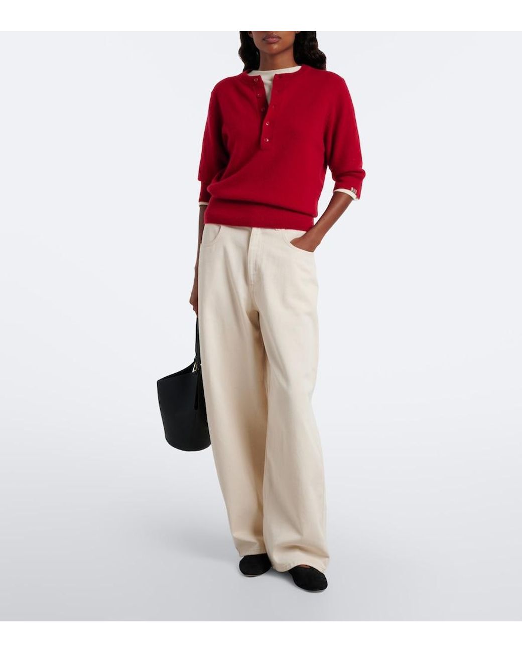 Extreme Cashmere Red N°477 Mimi Cashmere-Blend Sweater