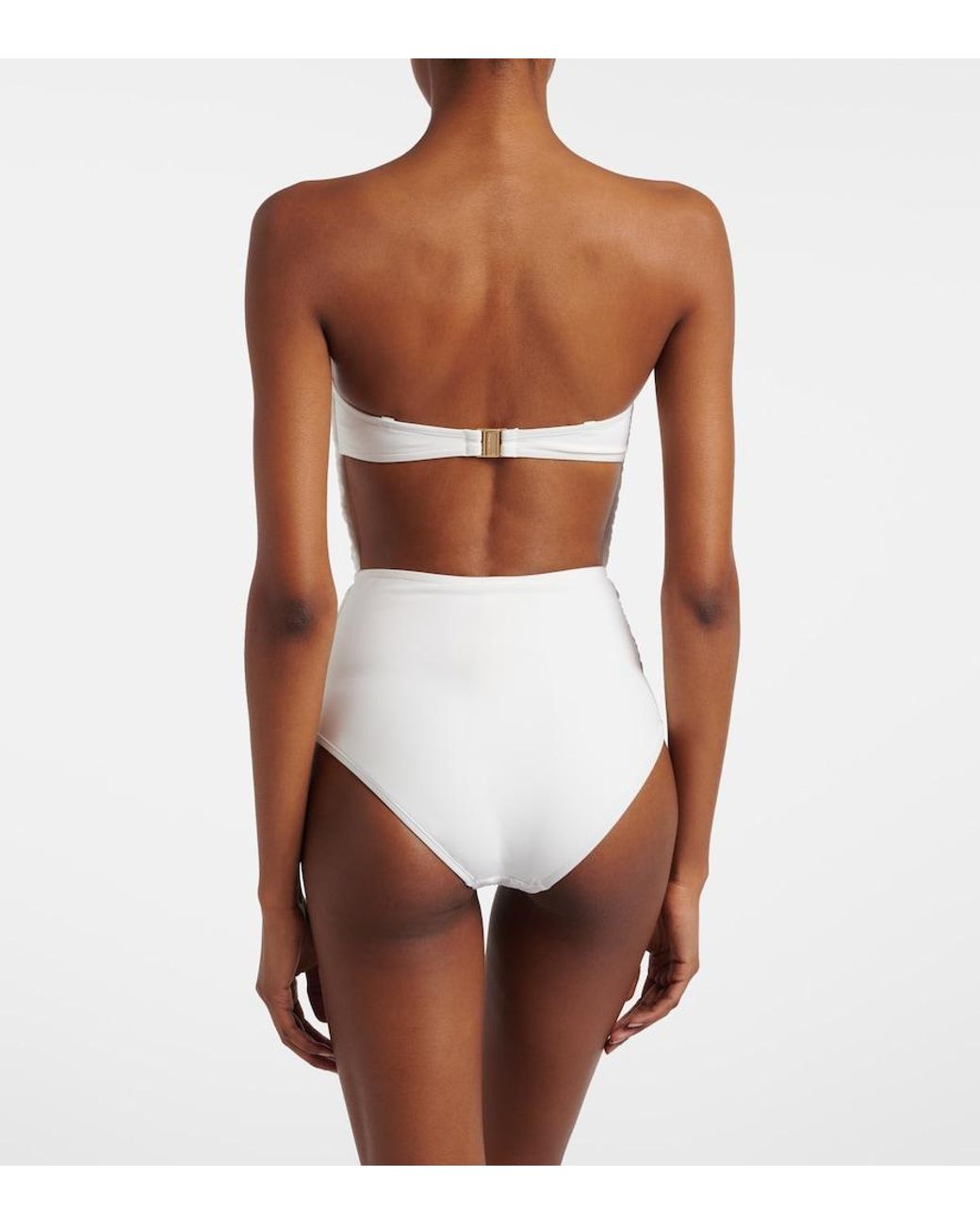 Zimmermann White Indra Embroidered Swimsuit