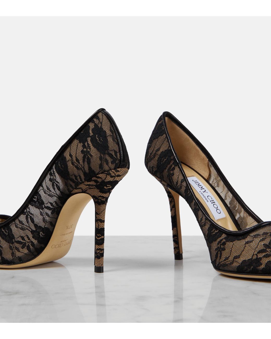【完売品】レア 美品 Jimmy Choo Romy100 lace pumps JIMMY CHOO Romy 100 Lace Pump, Black – OZNICO