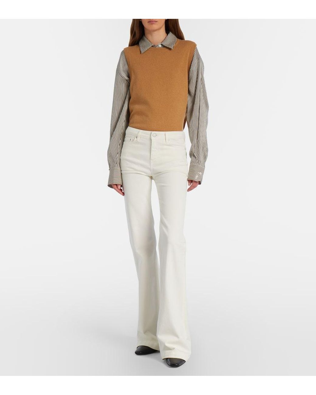 AG Jeans White Tropea Flared Jeans