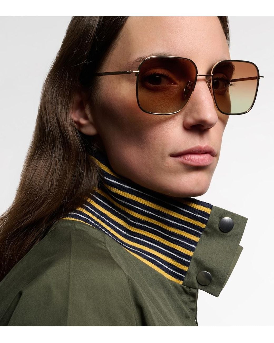 Prada Natural Eckige Sonnenbrille