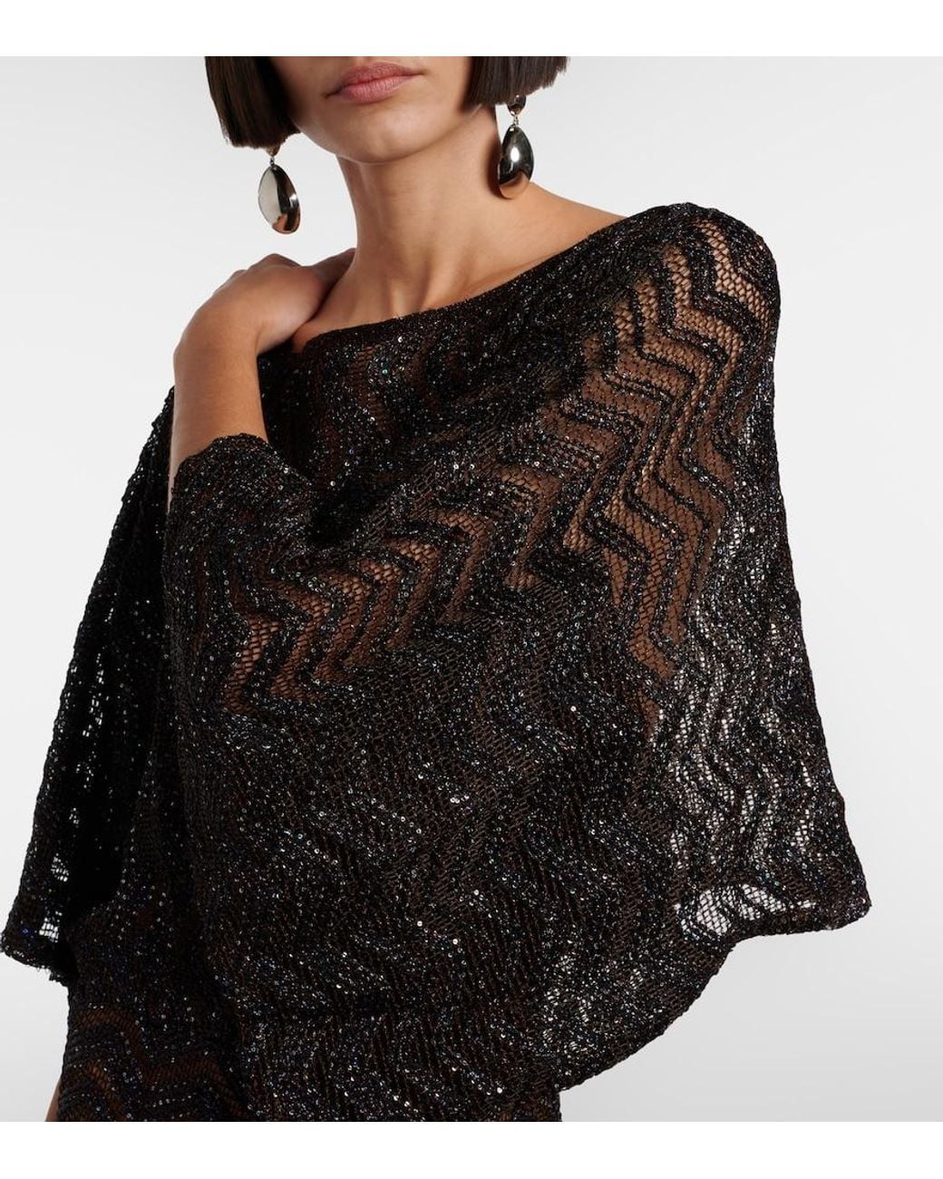 Missoni Black Zigzag Sequined Top