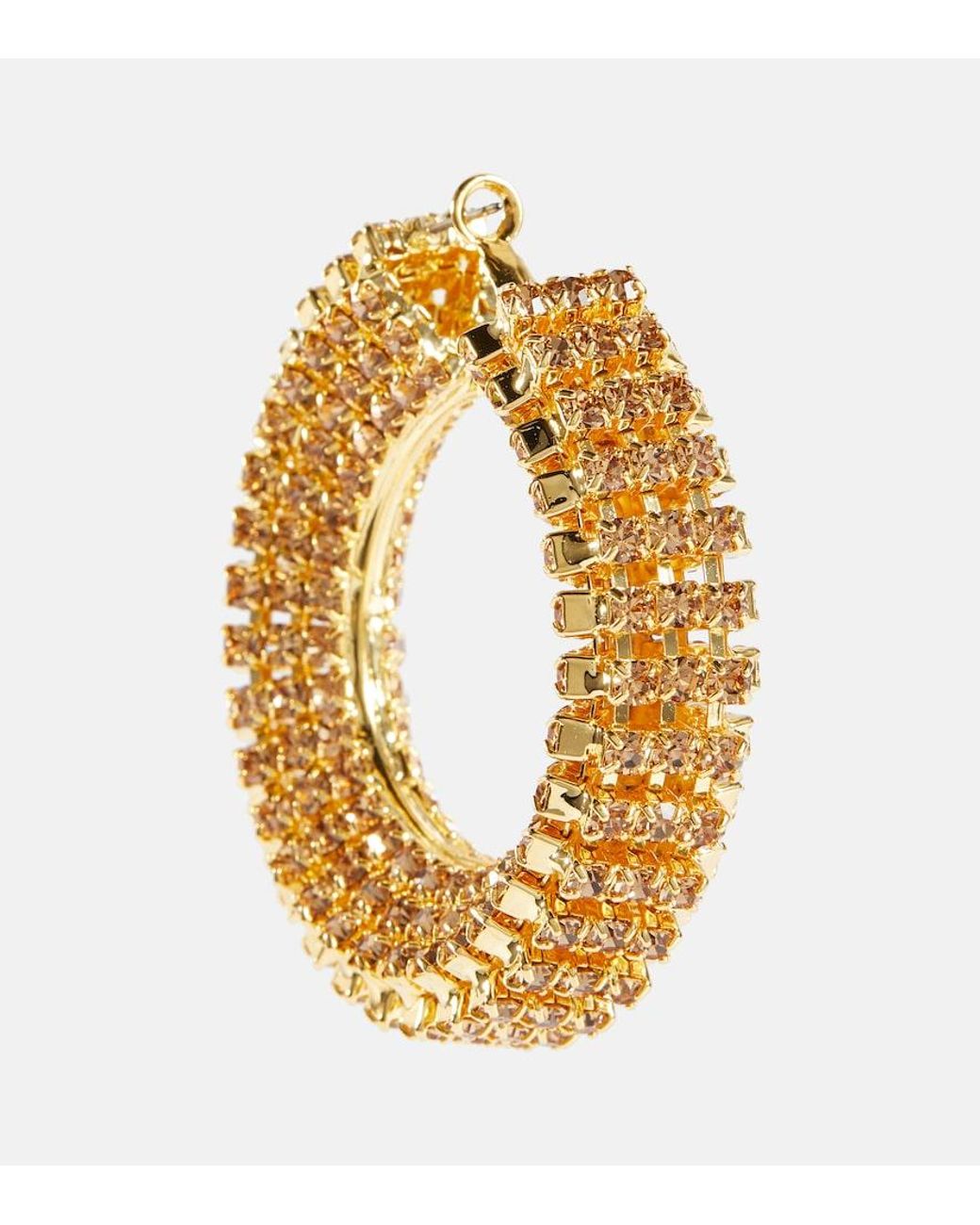 Magda Butrym Metallic Crystal-Embellished Hoop Earrings