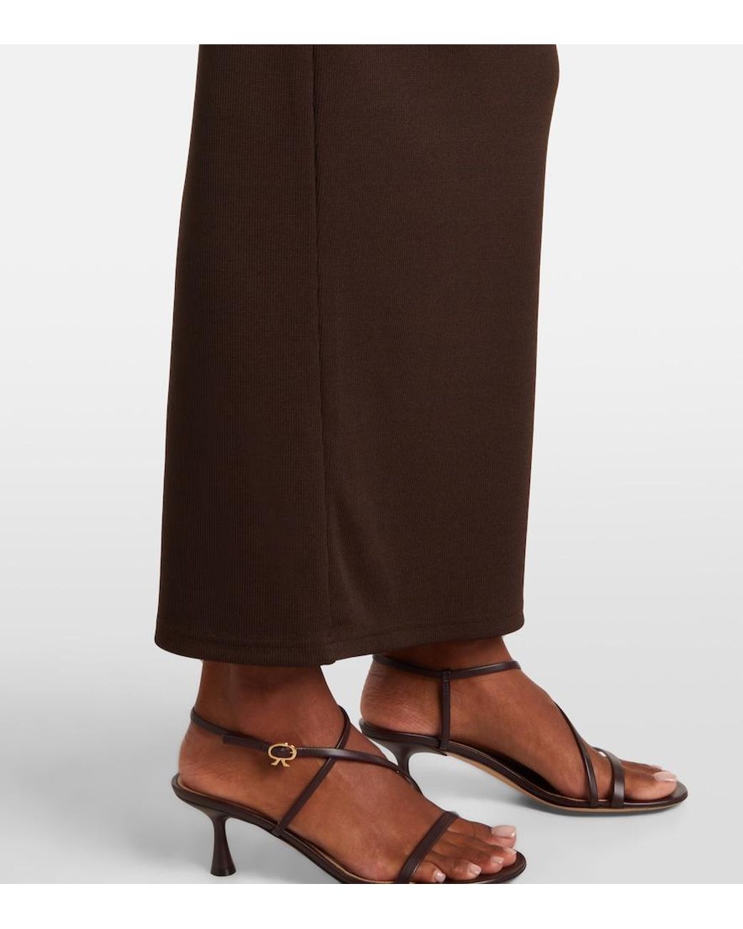 Christopher Esber Brown Gathered Maxi Skirt