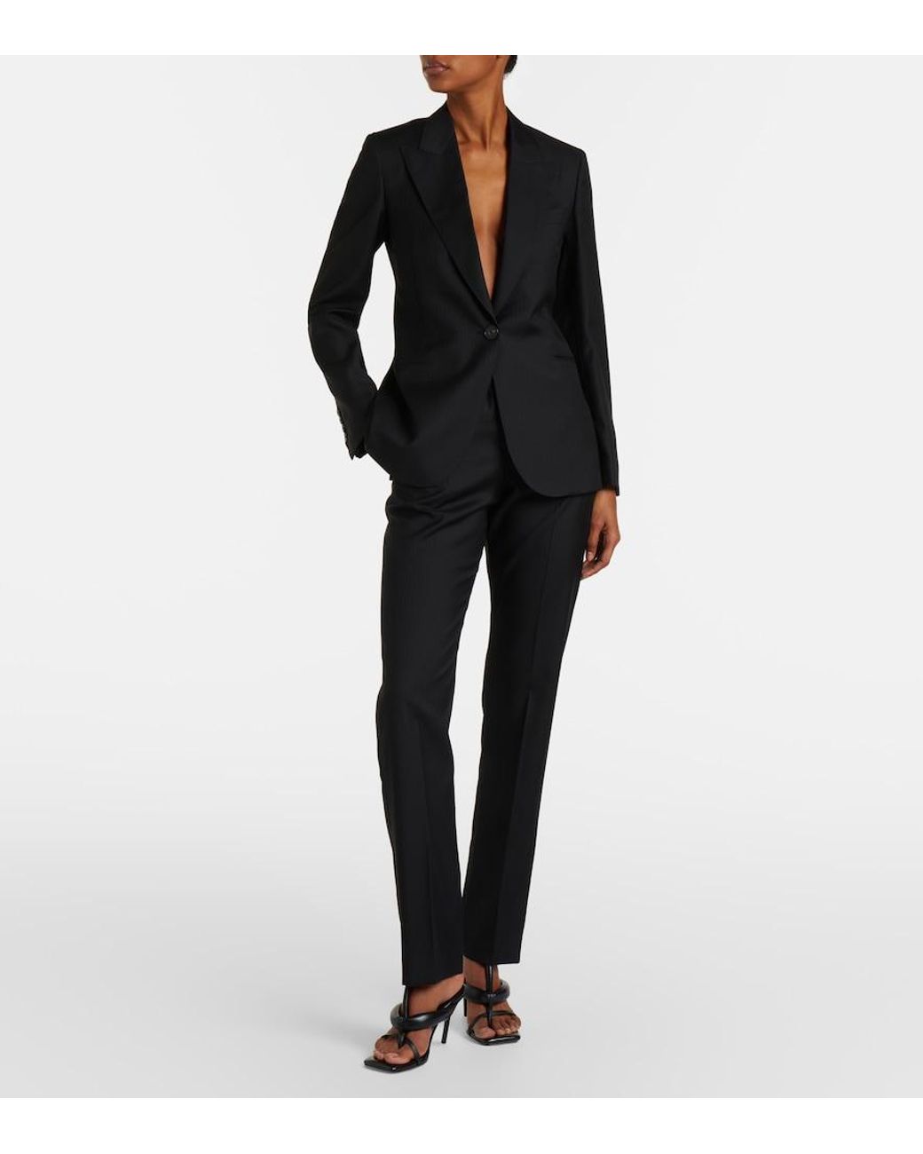 Givenchy Black Boudoir Leather Thong Sandals