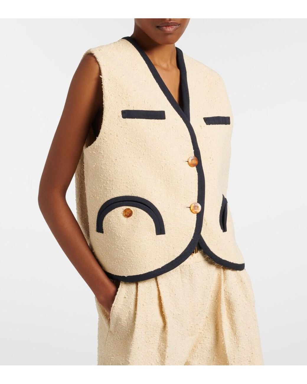 Blazé Milano Black Gliss Cotton-Blend Vest