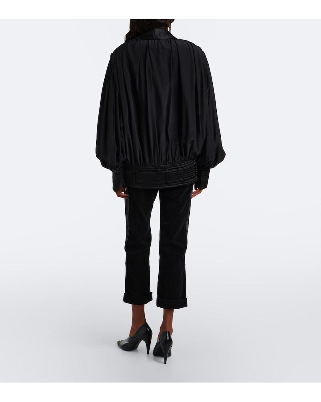 Isabel Marant Black Revene Cotton And Linen Straight Pants