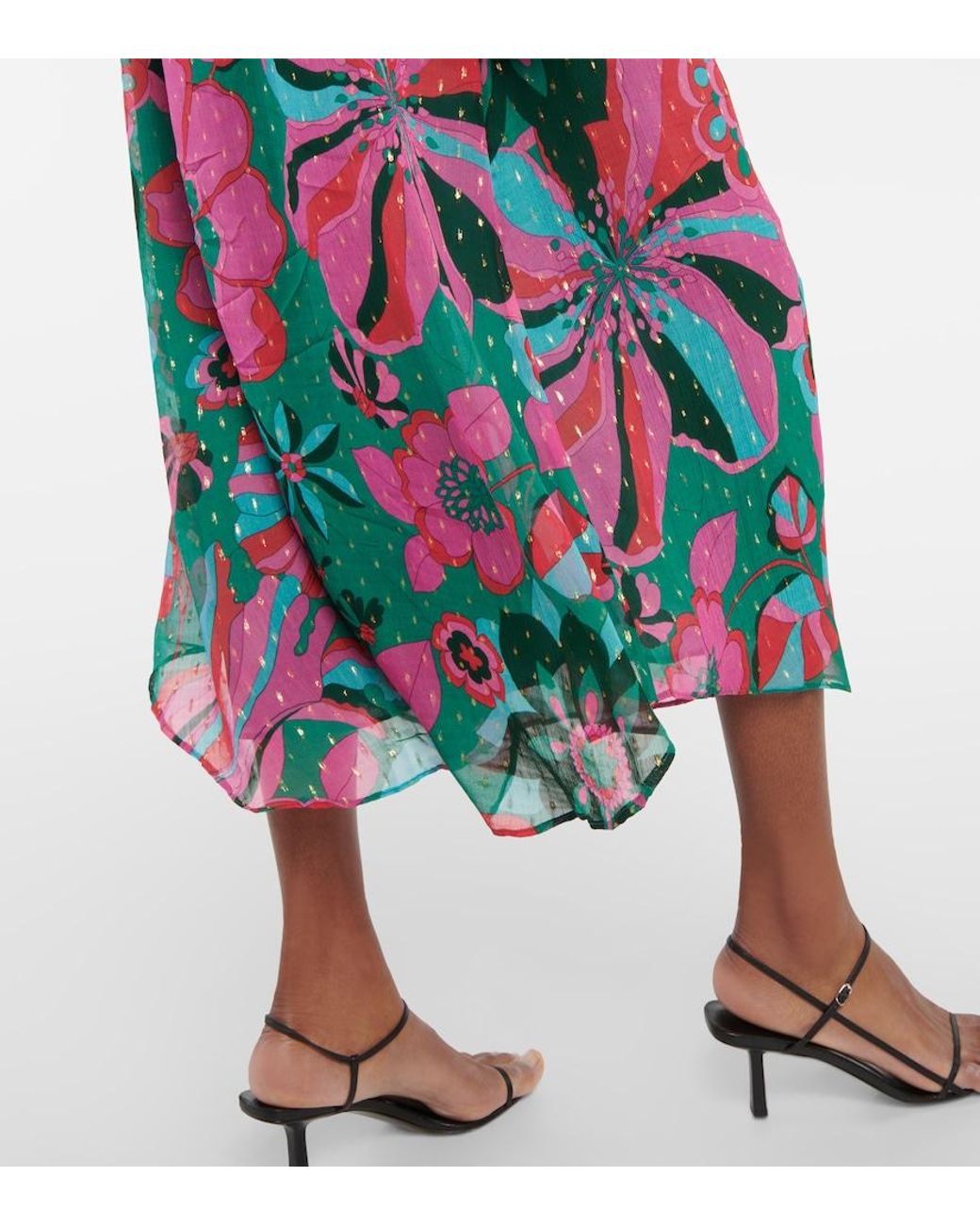 Rixo Multicolor Ferne Floral Georgette Maxi Dress