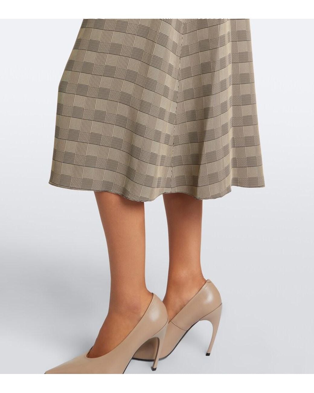 Emilia Wickstead Natural Rumi Prince Of Wales Check Midi Dress
