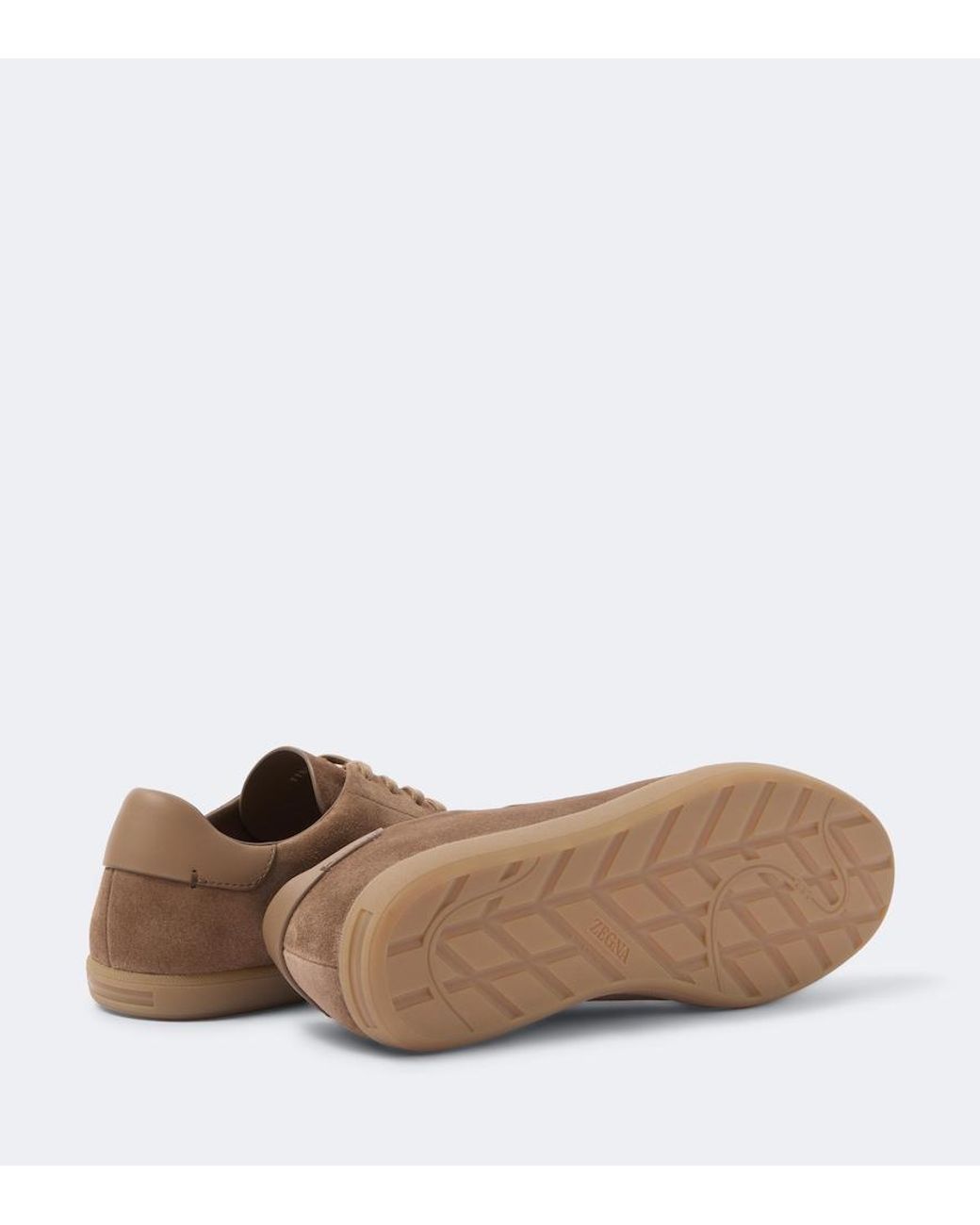 Zegna Brown 232 Suede Sneakers for men