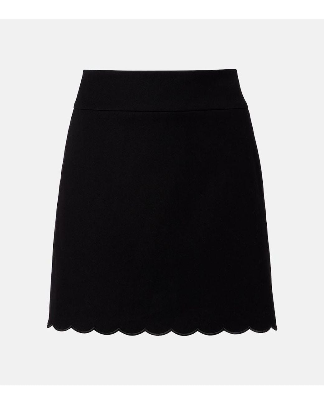 Chloé Black High-Rise Cotton Miniskirt
