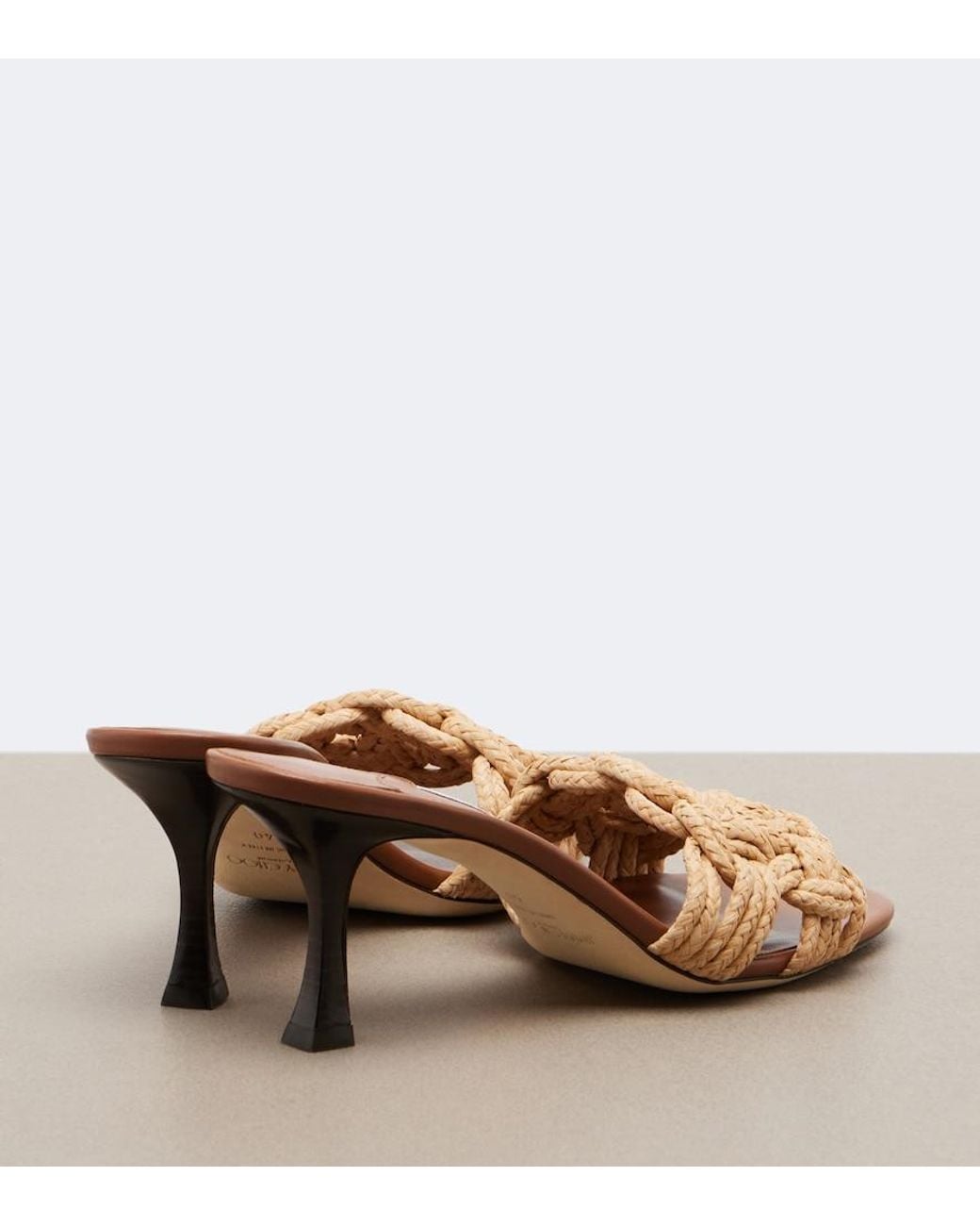 Jimmy Choo Natural Chara Raffia Mules