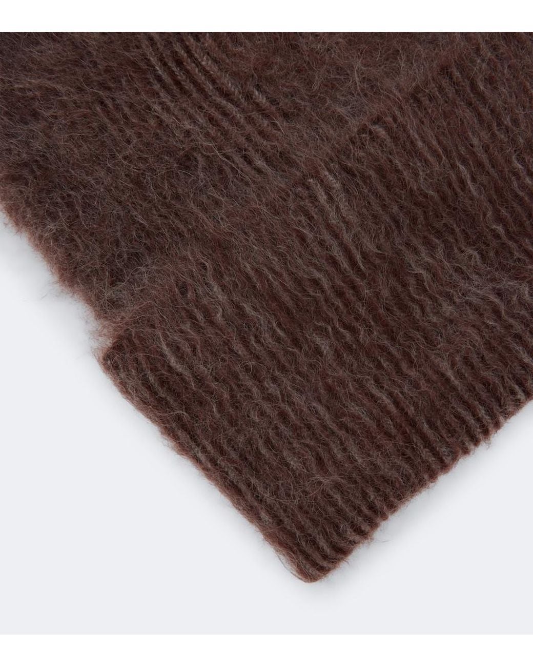 Brunello Cucinelli Brown Mohair, Alpaca, And Wool Beanie