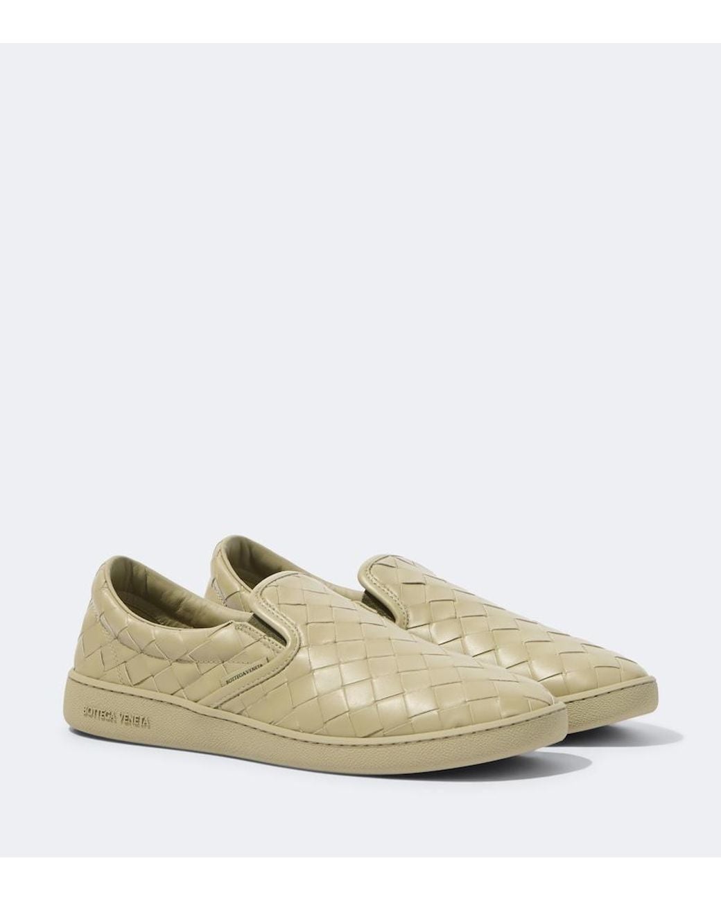 Bottega Veneta Green Sawyer Intrecciato Leather Sneakers for men