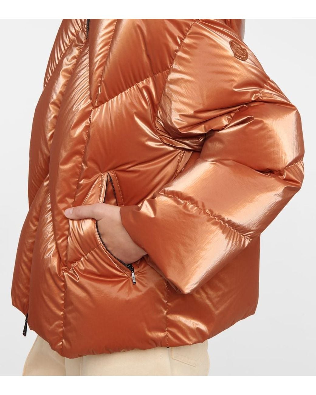 Moncler Brown Frele Nylon Down Jacket