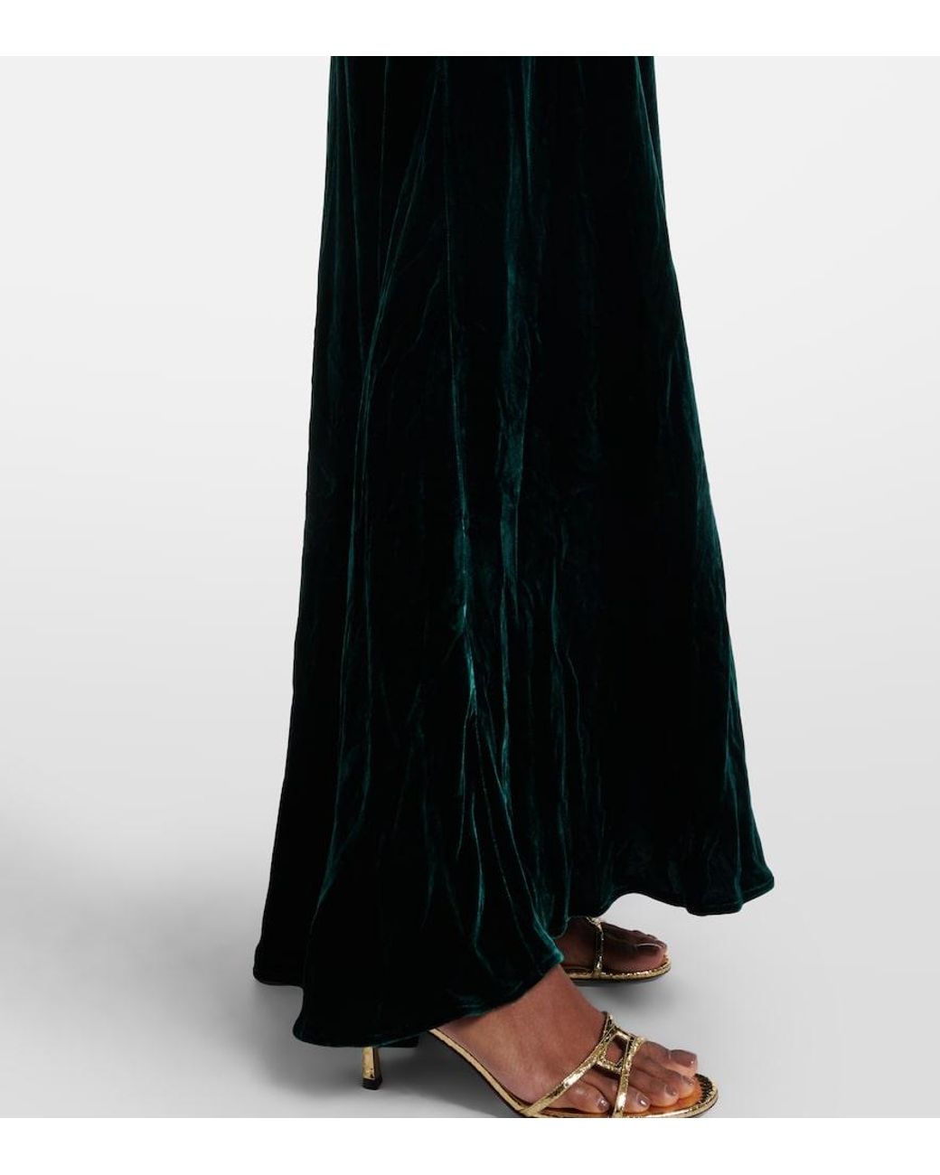 Rixo Black Emory Velvet Gown