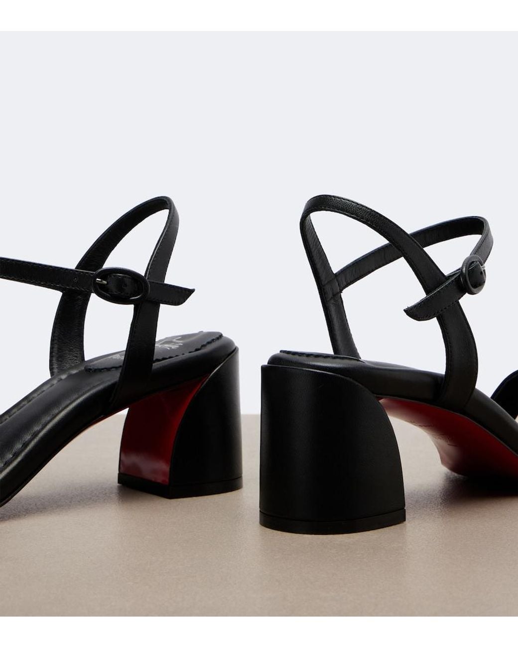 Christian Louboutin Black Jane Leather Sandals