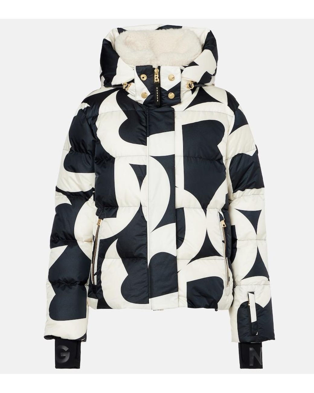 Bogner Black Maja Printed Down Ski Jacket