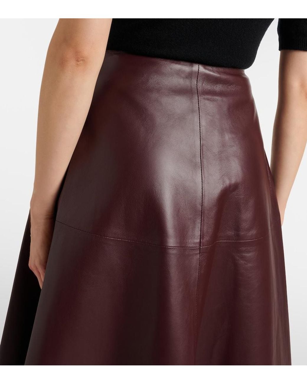Altuzarra Purple Varda Leather Maxi Skirt
