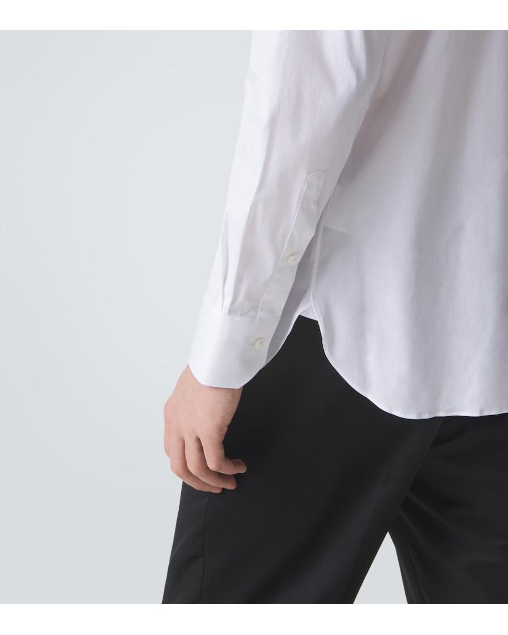 Zegna White Cotton-Blend Poplin Shirt for men