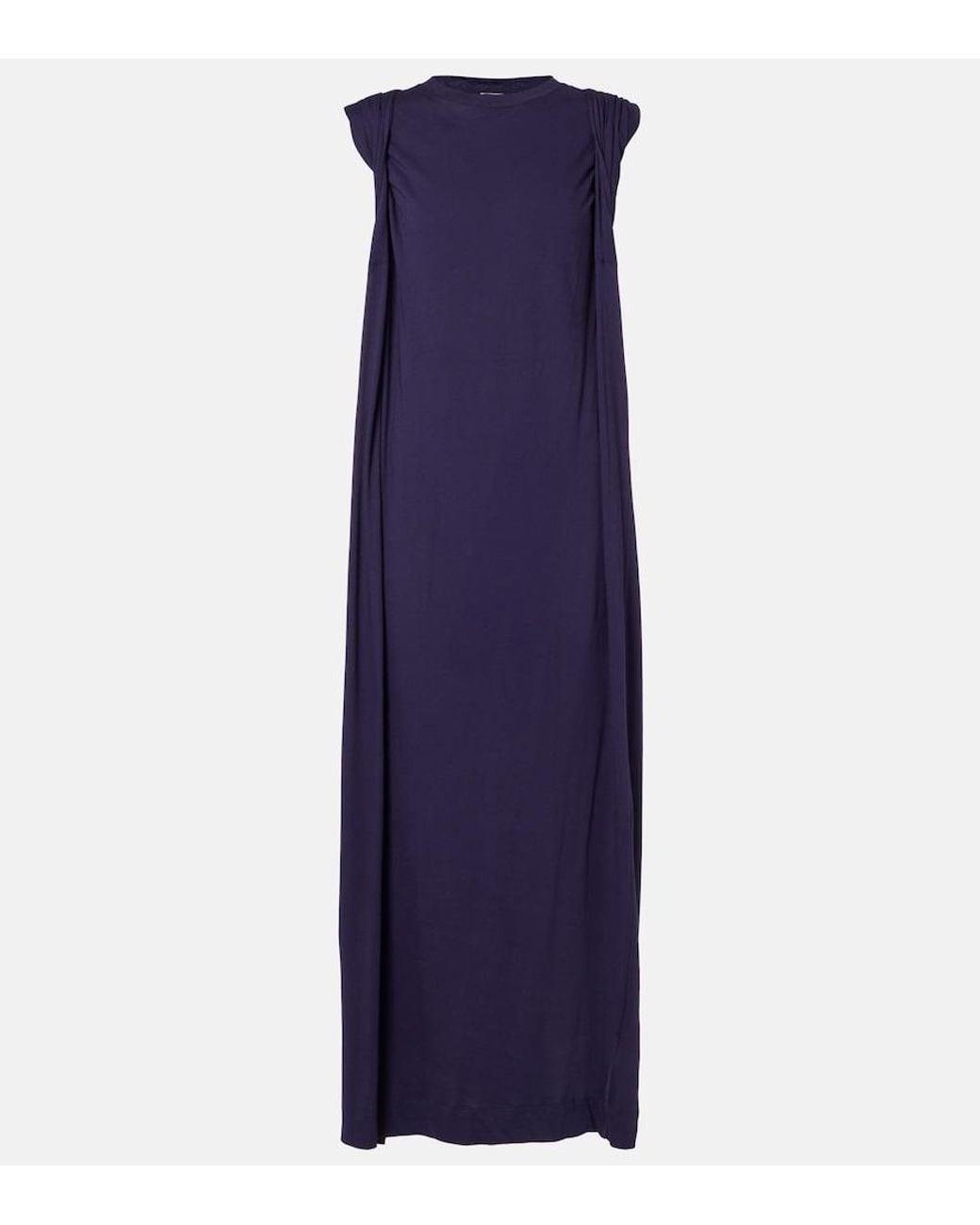 Dries Van Noten Blue Cotton Midi Dress