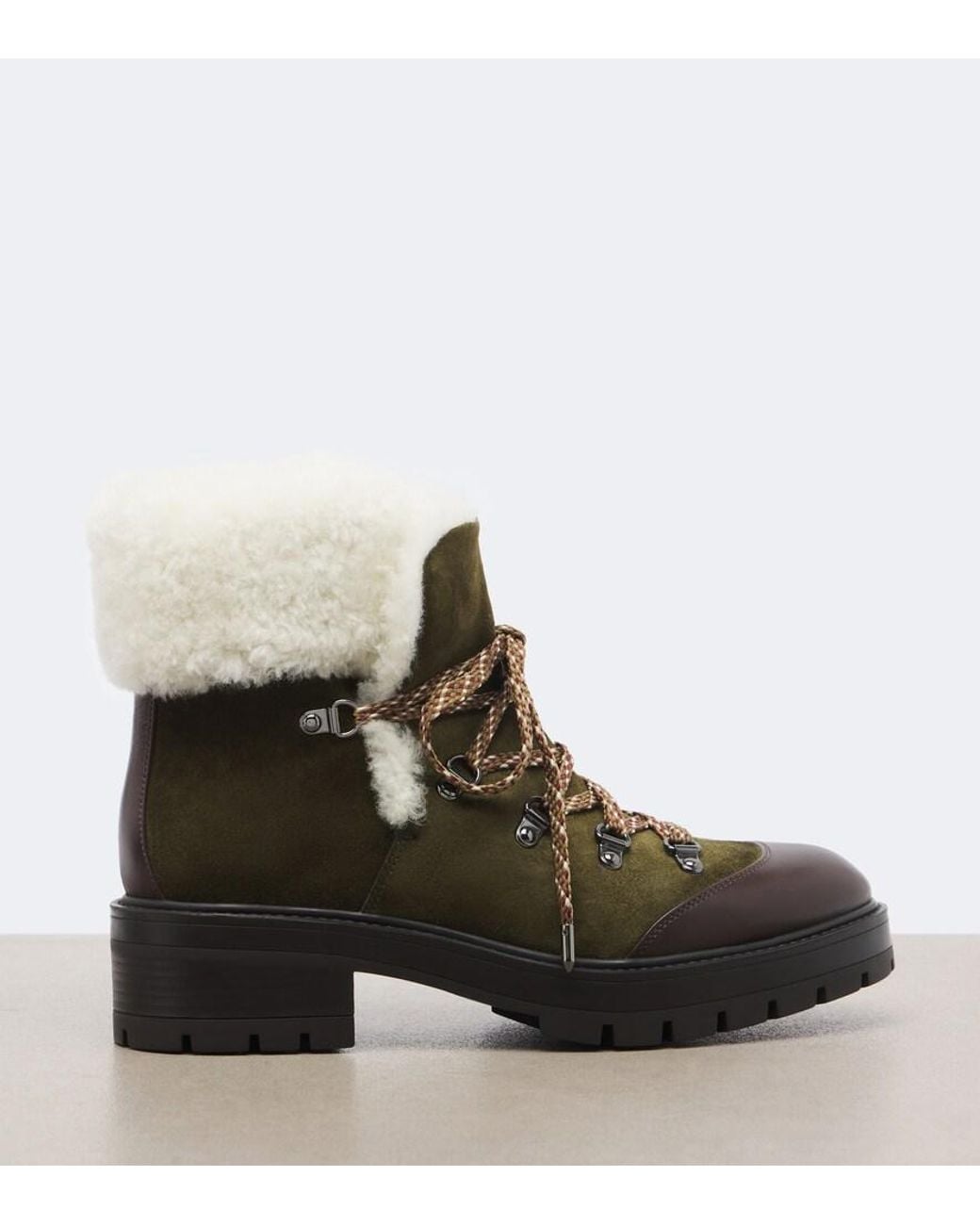 Aquazzura Brown Val Disere Suede Lace-Up Boots