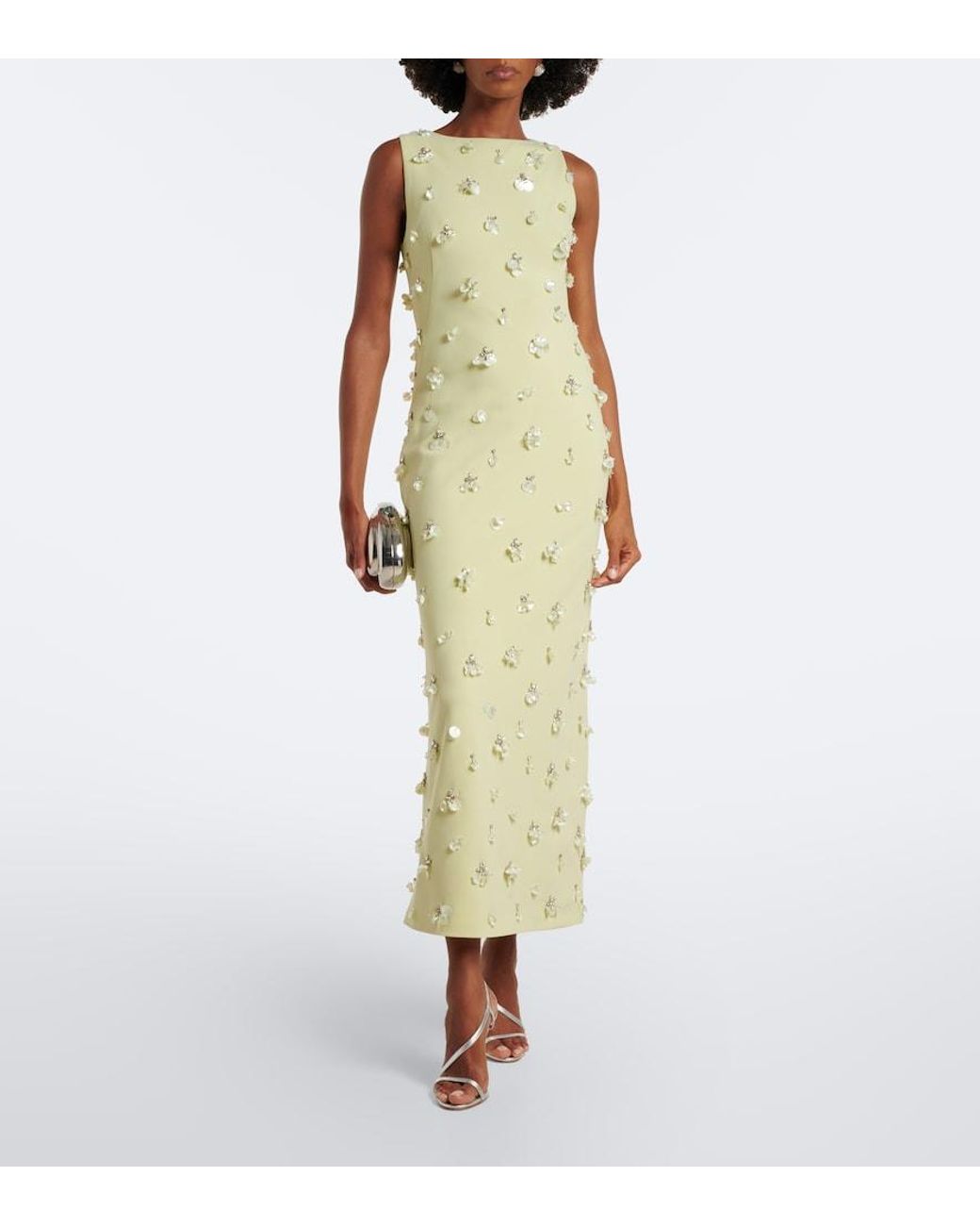Jonathan Simkhai Green Claudia Embellished Cocktail Dress