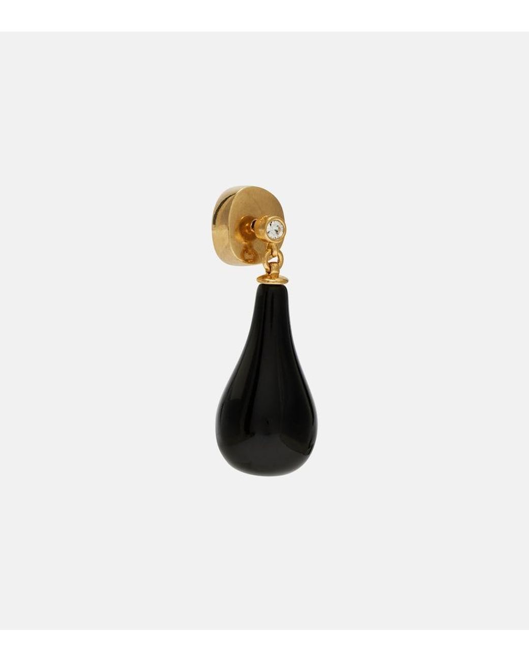 Totême Black Onyx-Plated Drop Earrings