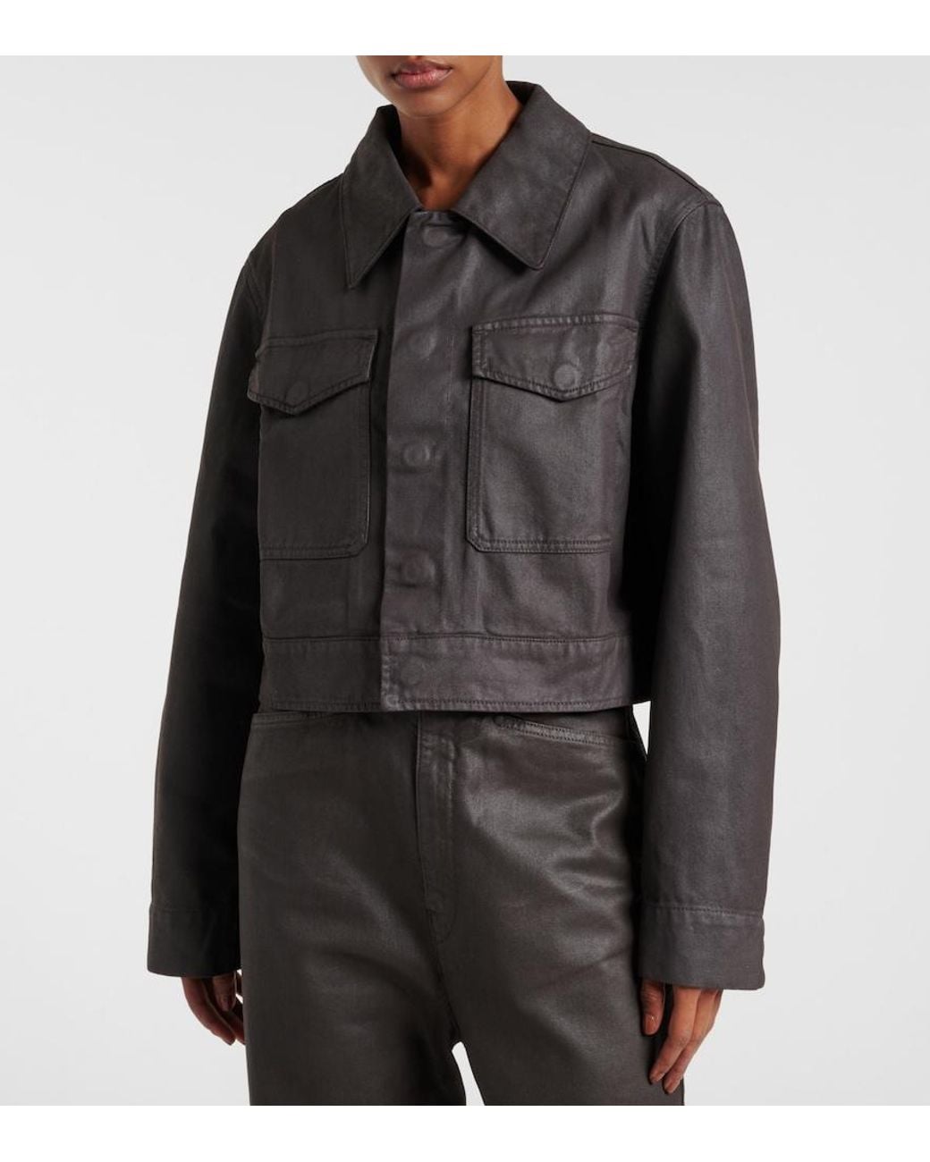 Lemaire Black Cropped Cotton Jacket