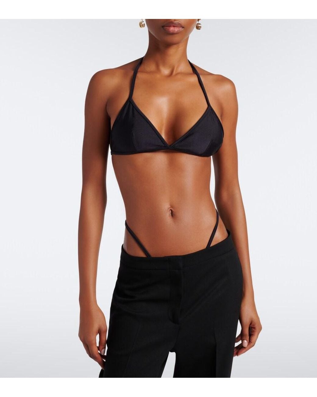 Gucci White Triangle Bikini