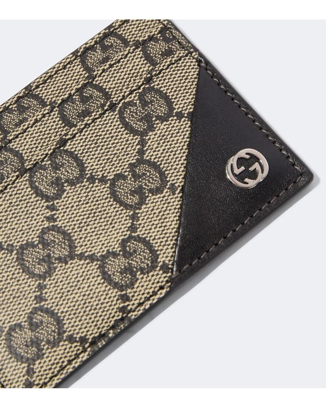 Gucci Metallic Interlocking G Gg Canvas Card Holder for men