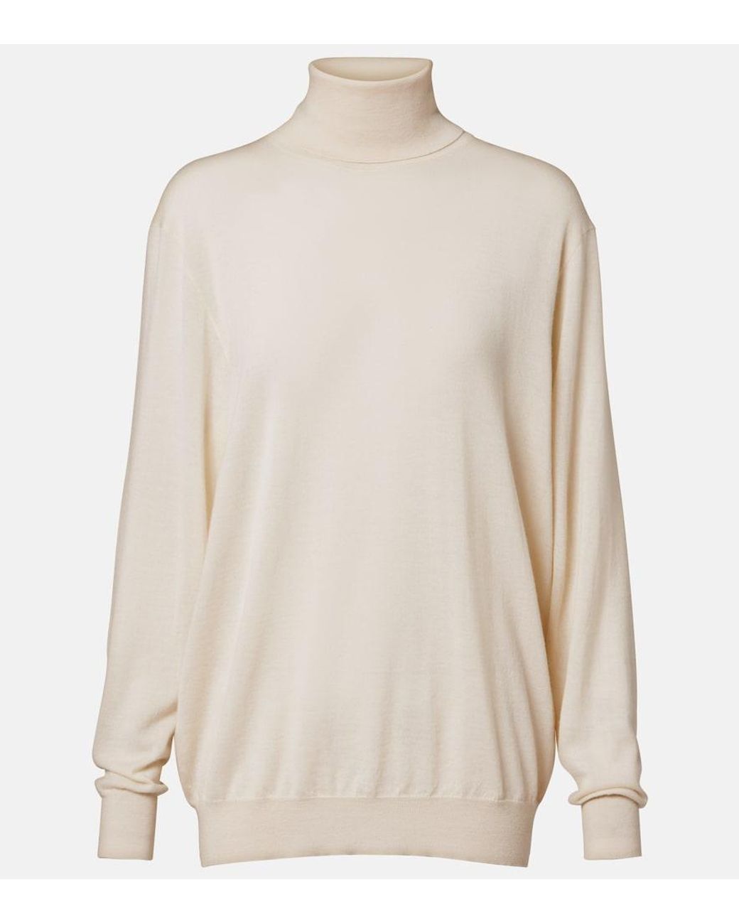 The Row White Nabari Cashmere Sweater