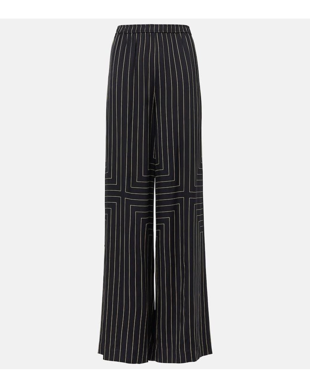 Joseph Black Hulin Silk-Blend Wide-Leg Pants