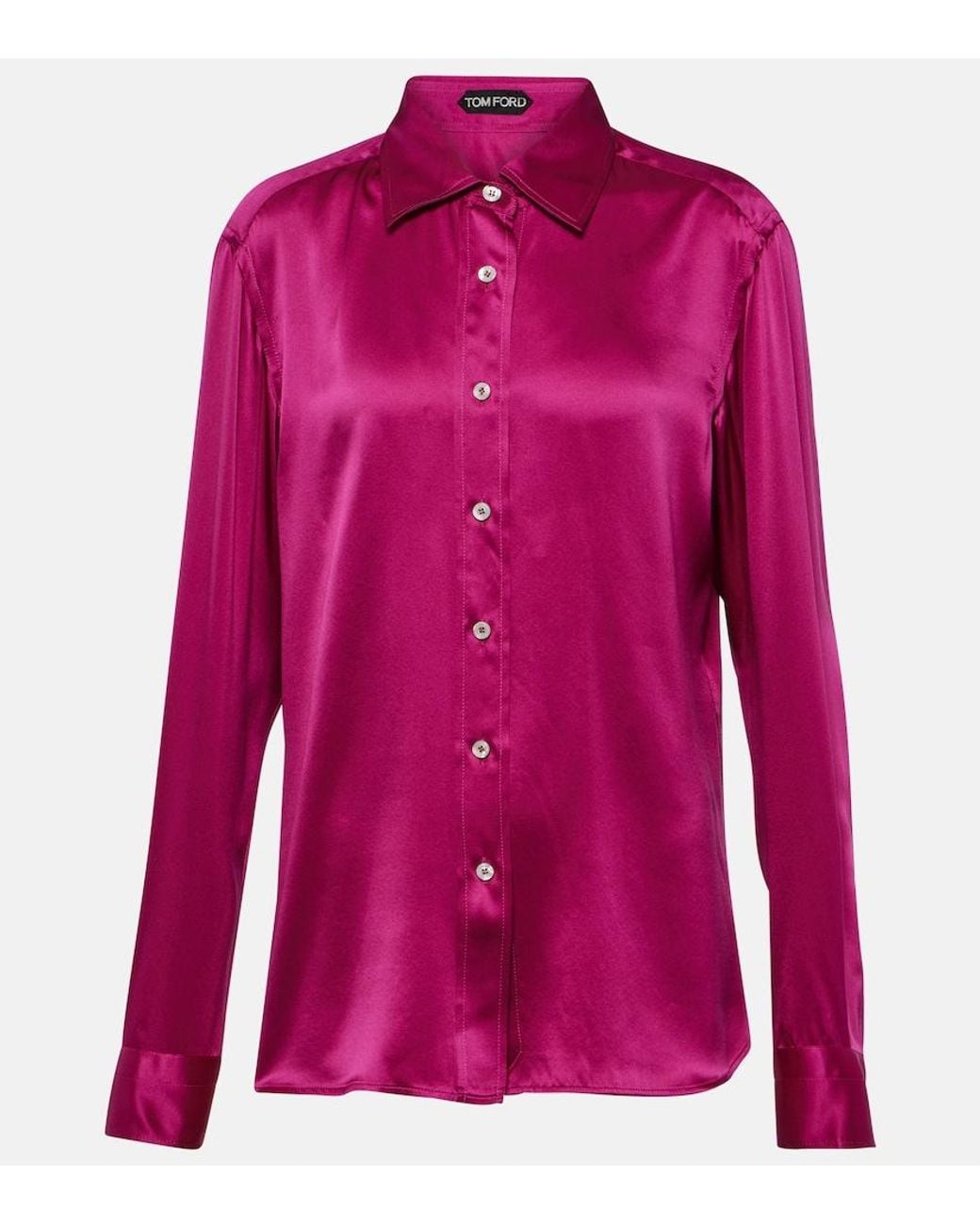 Tom Ford Pink Silk Satin Shirt
