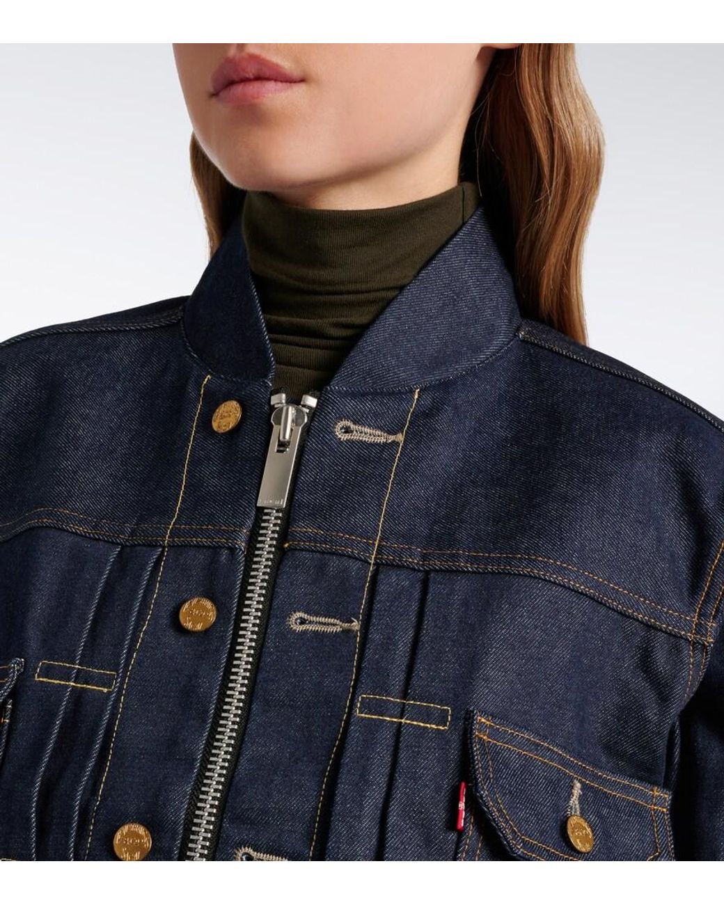 Sacai Blue Denim Bomber Jacket