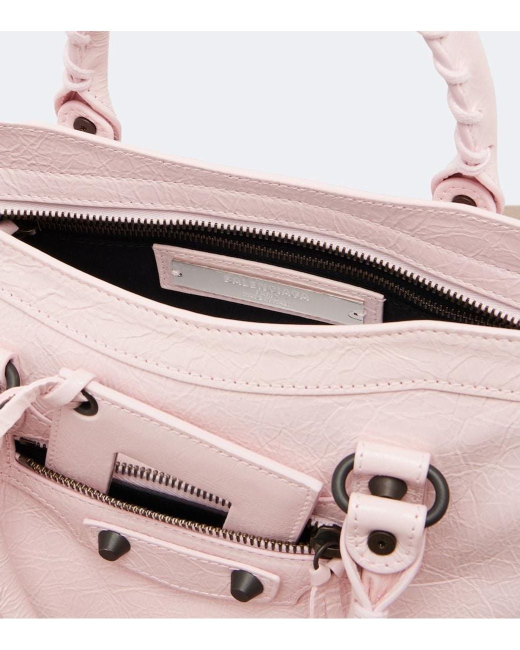 Balenciaga Pink Le City Small Leather Top-Handle Bag