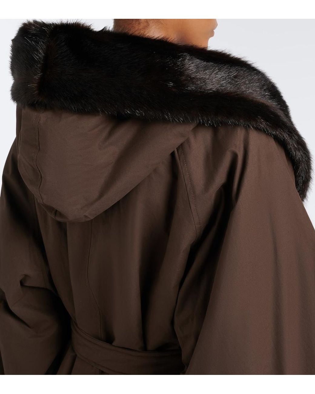 Magda Butrym Brown Cotton Wrap Coat