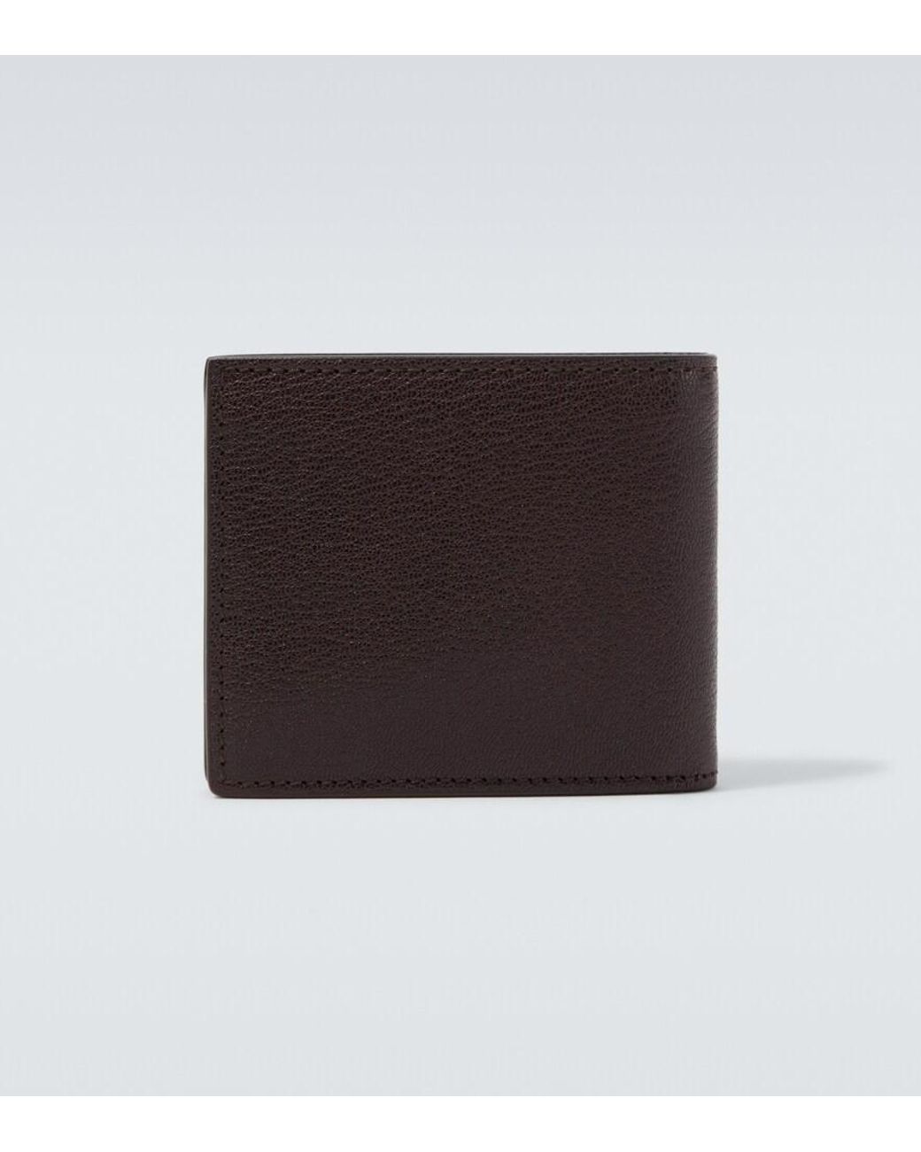 Cartera Plegable Lira De Piel Gucci de hombre de color Brown