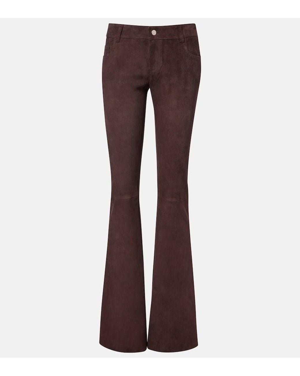 Stouls Purple Pawlonia Suede Flared Pants